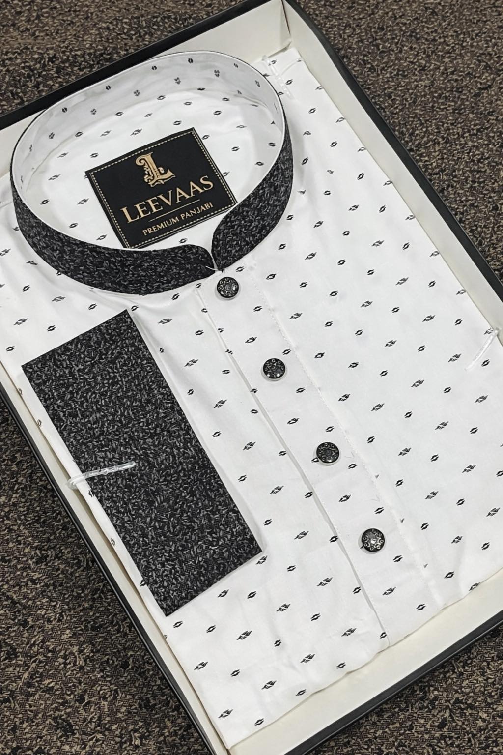 ধুতি কাপড়ের পাঞ্জাবি-White